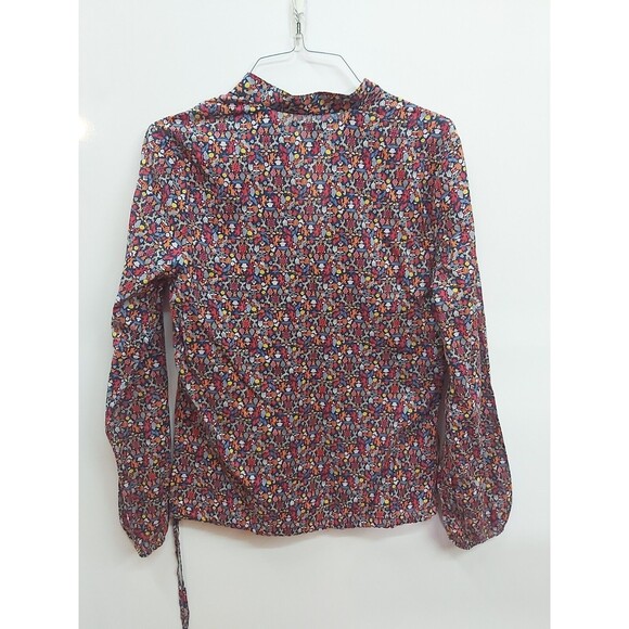 Lucky Brand Wild Life Print Long Sleeve V Neck Shirt Size Small - Picture 4 of 13